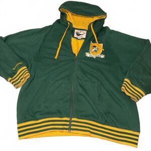 Vintage 90s Mitchell & Ness NFL Green Bay Packers Throwback Hoodie Mens 2XL
